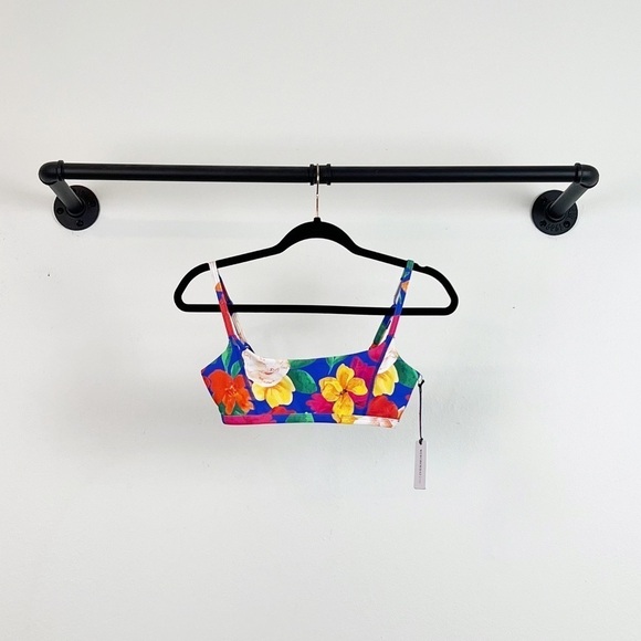 NWT WeWoreWhat Sapphire Floral Bandeau Sports Bra - Picture 2 of 4